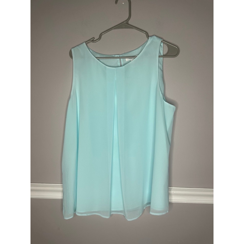 NWT Ocean Blue Chiffon lined Blouse Dressy Sz XL